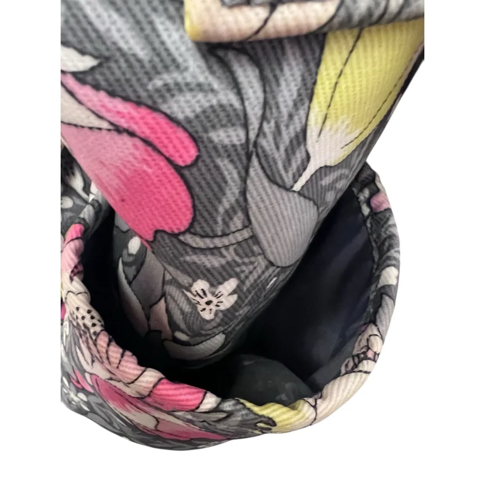 Pottery Barn Kids Liberty London Floral Diaper Bag Tote Gray Pink 16x14.5x7